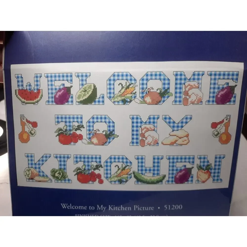 Candamar Counted Cross Stitch Kit Welcome to My Kitchen Picture 51200 16x9